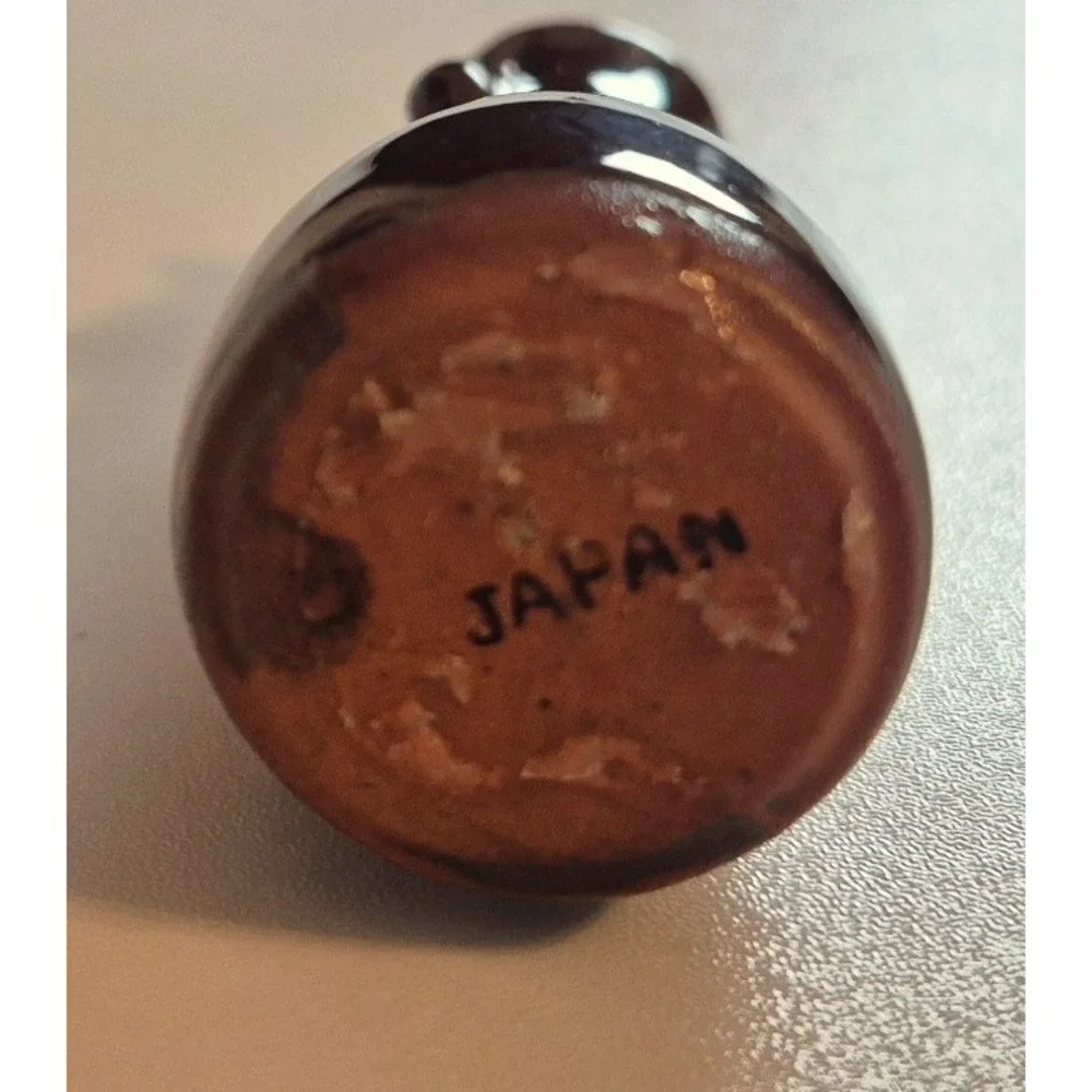 Vintage Miniature Brown‎ Banko Ware Vase Japan Mid Century Modern 3 Inch Small